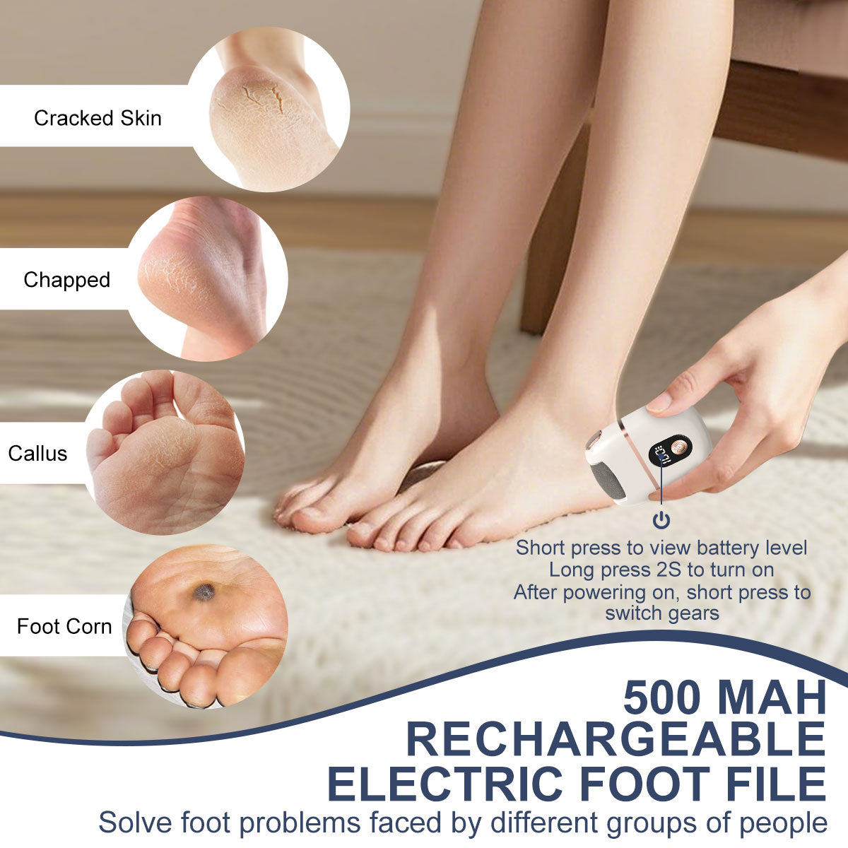 Electric Rechargeable Foot Callus Remover