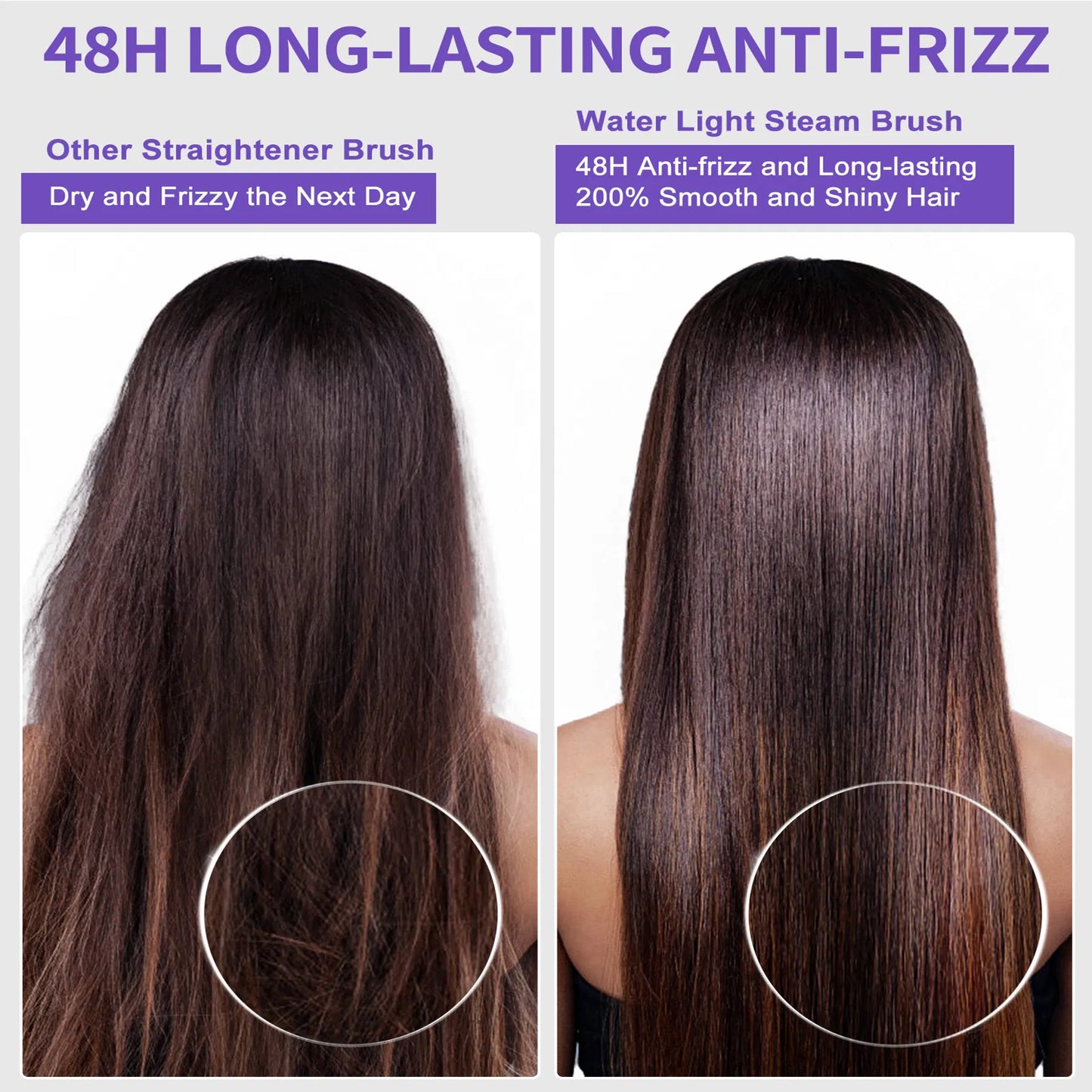 Ionic Steam Hair Straightening Brush