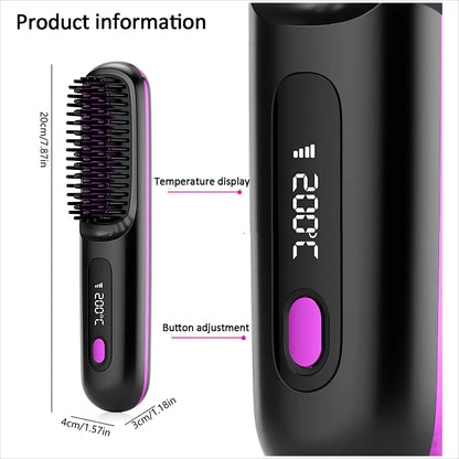 S7 Portable Cordless Hair Straightening Brush