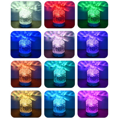 Water Ripple Effect Night Crystal Lamp