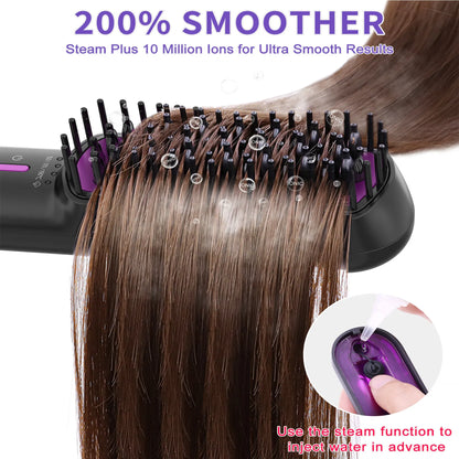 Ionic Steam Hair Straightening Brush