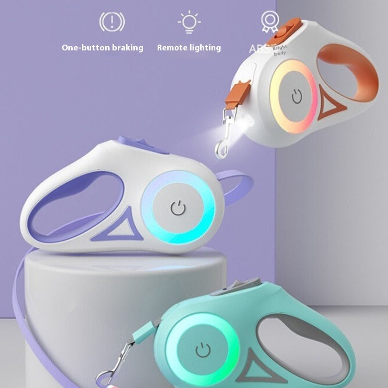 Retractable  Dog Leash With Night Light