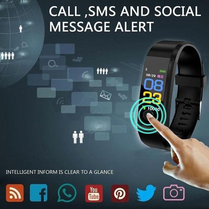 Smart Bracelet With Bluetooth Wristband Heart Rate Monitor