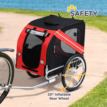 Dog Bike Trailer With Easy Folding Cart Frame