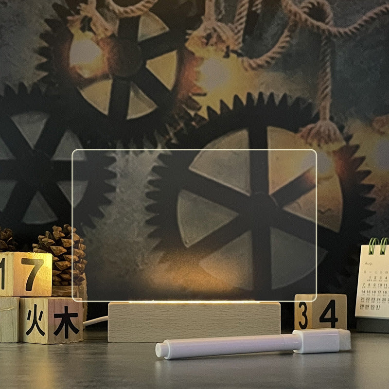Creative USB Led Night Light Note Pen Board
