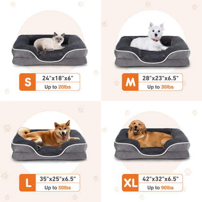Memory Foam Pet Bed for Dogs & Cats