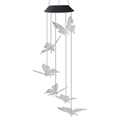 Color Changing Solar Power Hummingbird Wind Chime outdoor Light