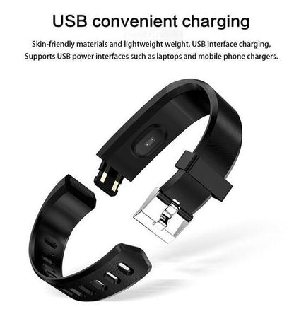 Smart Bracelet With Bluetooth Wristband Heart Rate Monitor