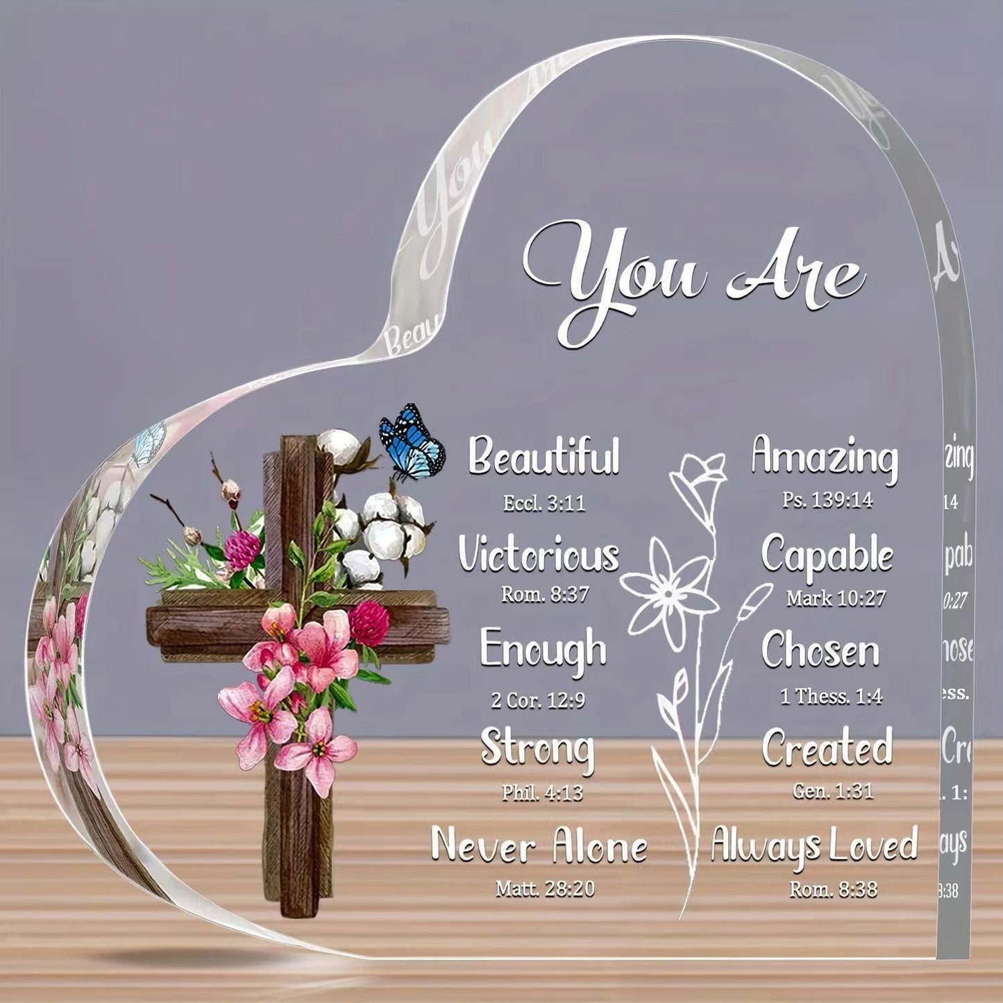 Mother's Day Love Transparent Acrylic Desktop Decoration
