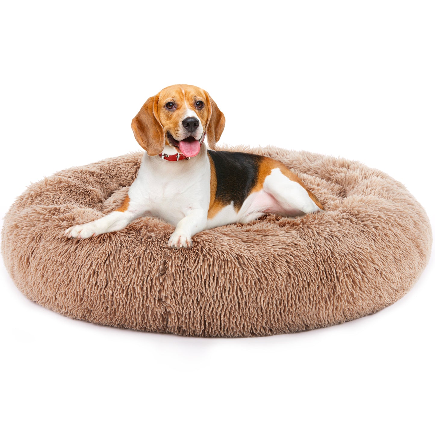 24" Plush Faux Fur Cat & Pet Bed