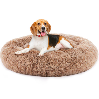 24" Plush Faux Fur Cat & Pet Bed