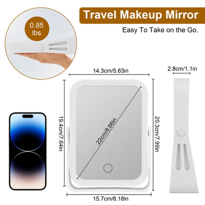 10X Magnifying LED Travel Makeup Mirror