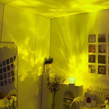 Water Ripple Effect Night Crystal Lamp
