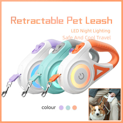 Retractable  Dog Leash With Night Light