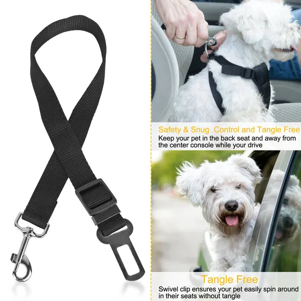 2-Pack Adjustable Pet Seat Belt Leash