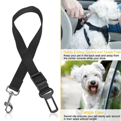 2-Pack Adjustable Pet Seat Belt Leash