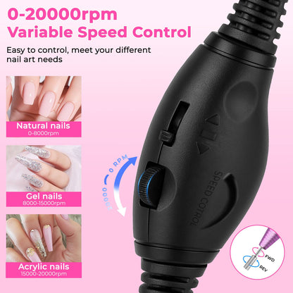 Professional Electric Nail File Kit