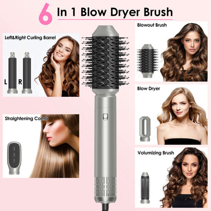 6-in-1 Hot Air Hair Styler Brush