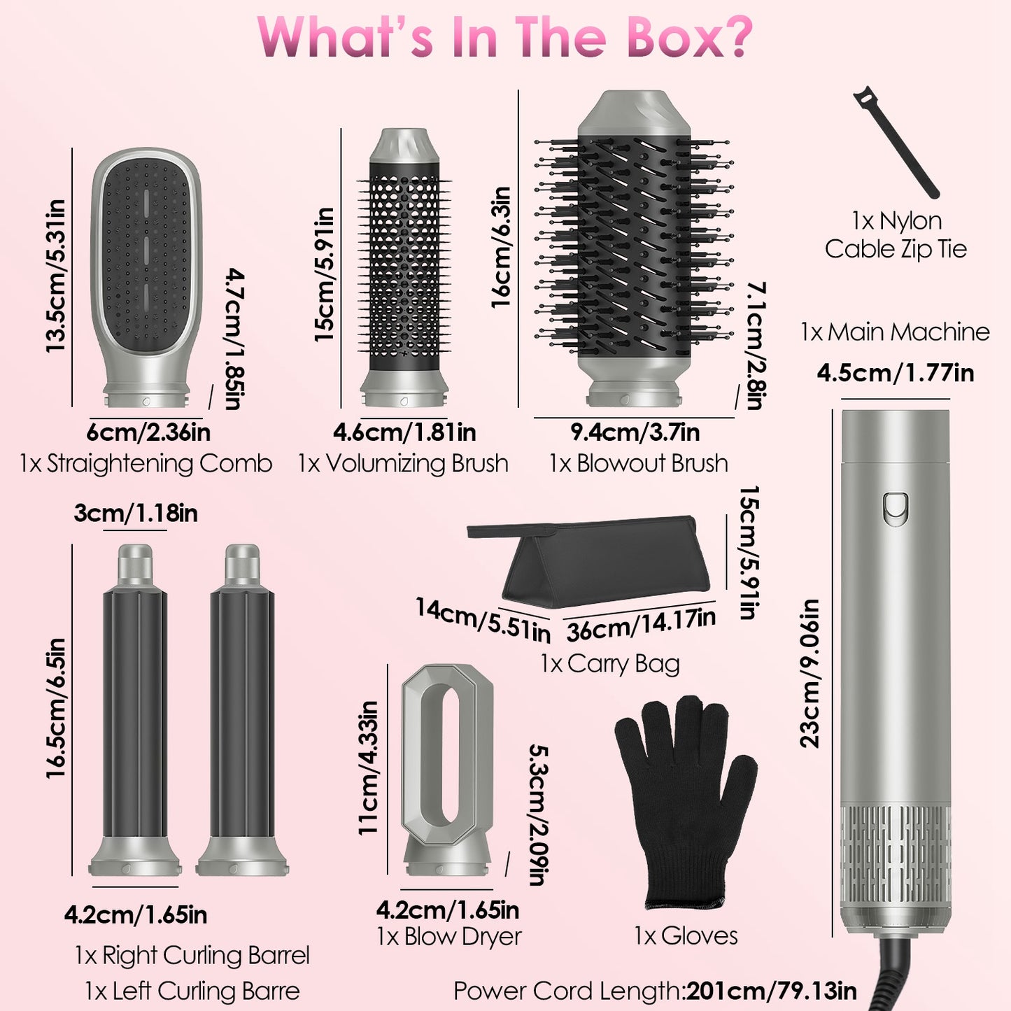 6-in-1 Hot Air Hair Styler Brush