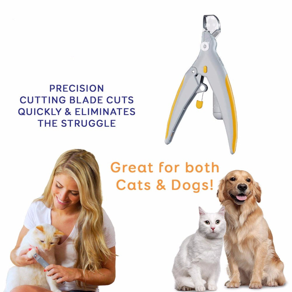 Pet nail clipper with light