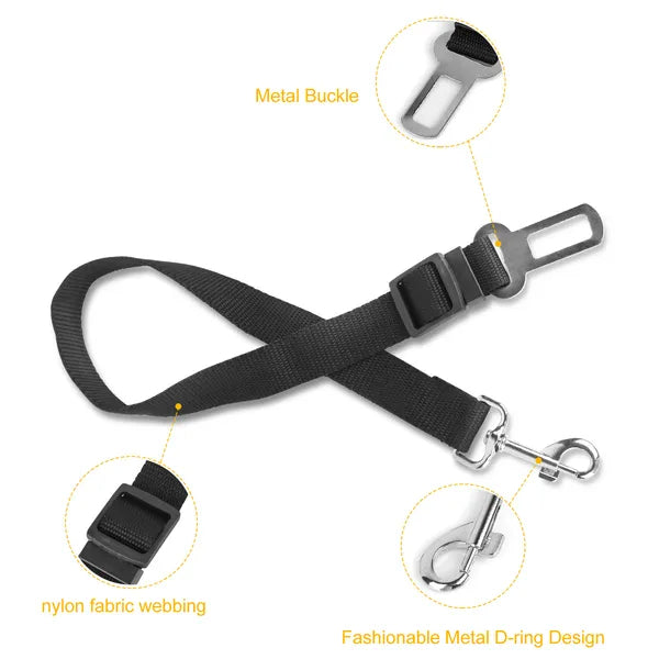 2-Pack Adjustable Pet Seat Belt Leash