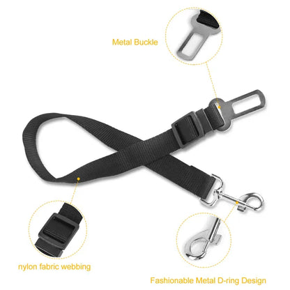 2-Pack Adjustable Pet Seat Belt Leash