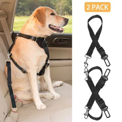 2-Pack Adjustable Pet Seat Belt Leash