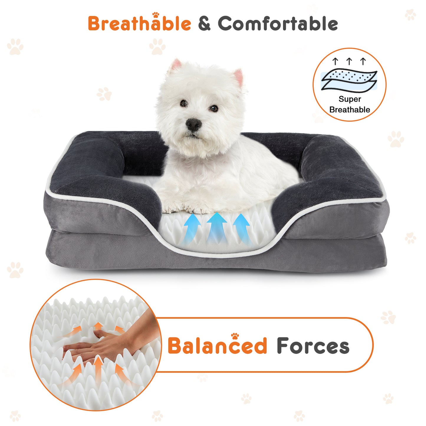 Memory Foam Pet Bed for Dogs & Cats