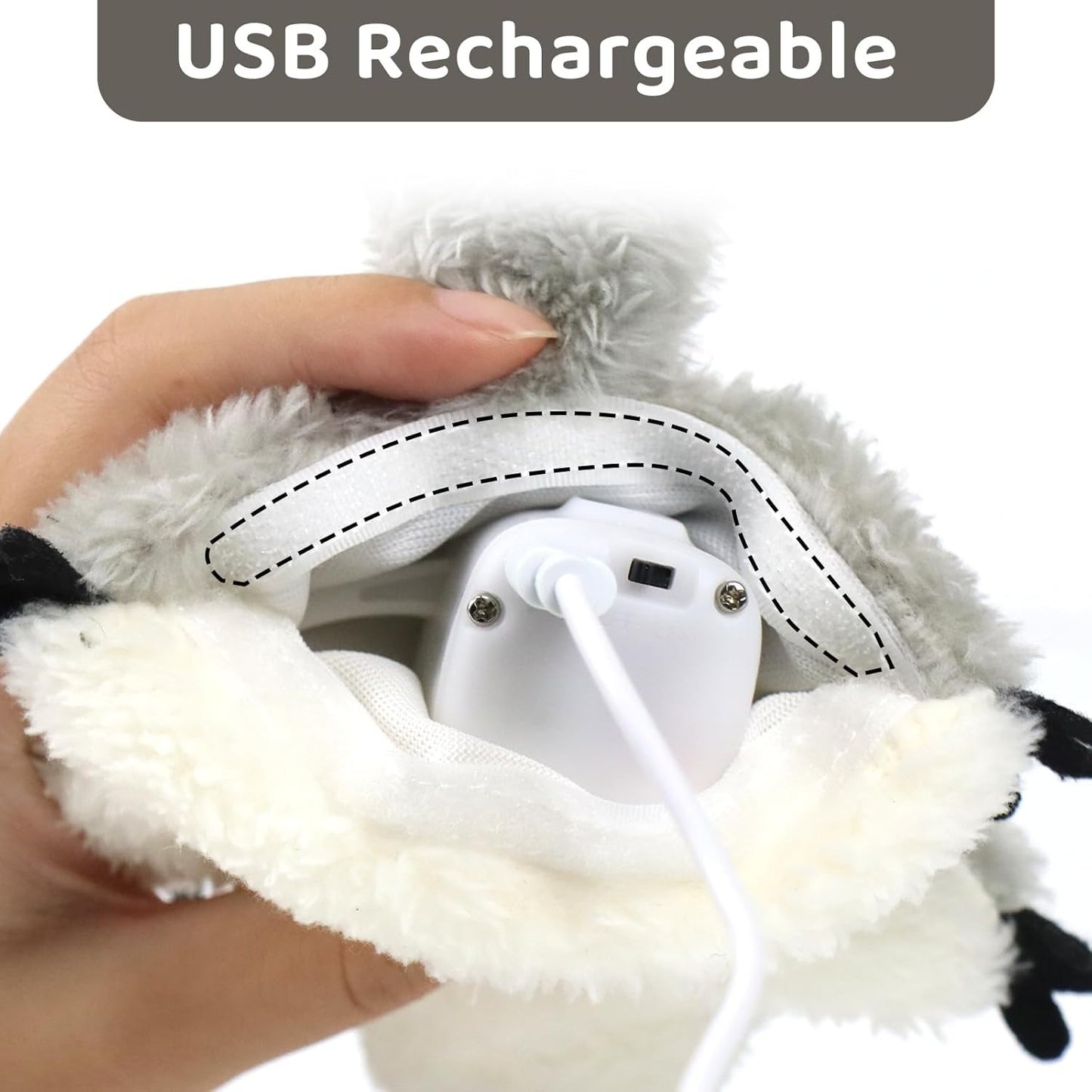 Rechargeable flapping  Squirrel Touch Activated Cat Toy