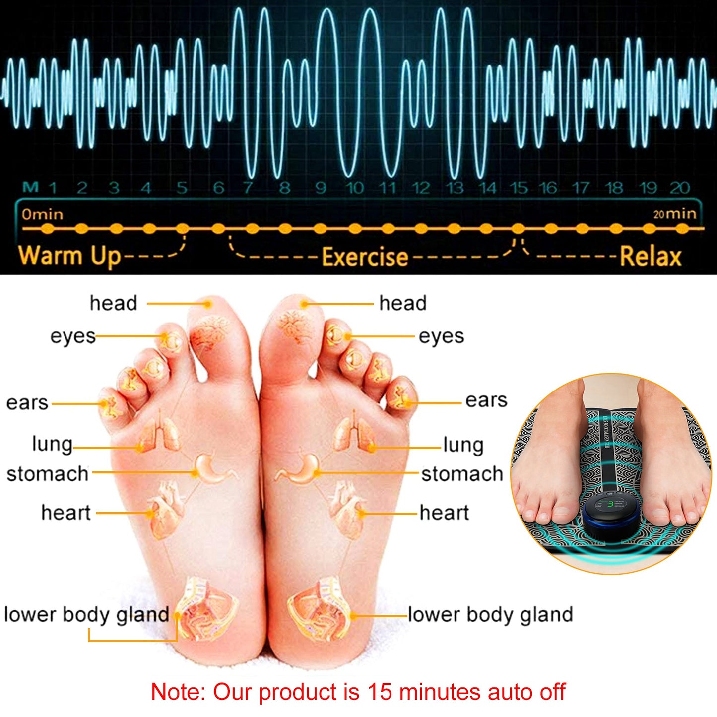 Electric Foot Massage Pad Stimulator