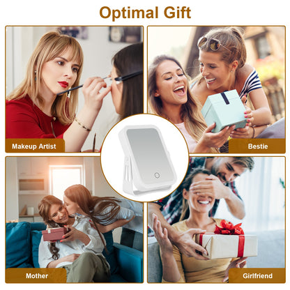 10X Magnifying LED Travel Makeup Mirror