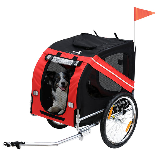 Dog Bike Trailer With Easy Folding Cart Frame