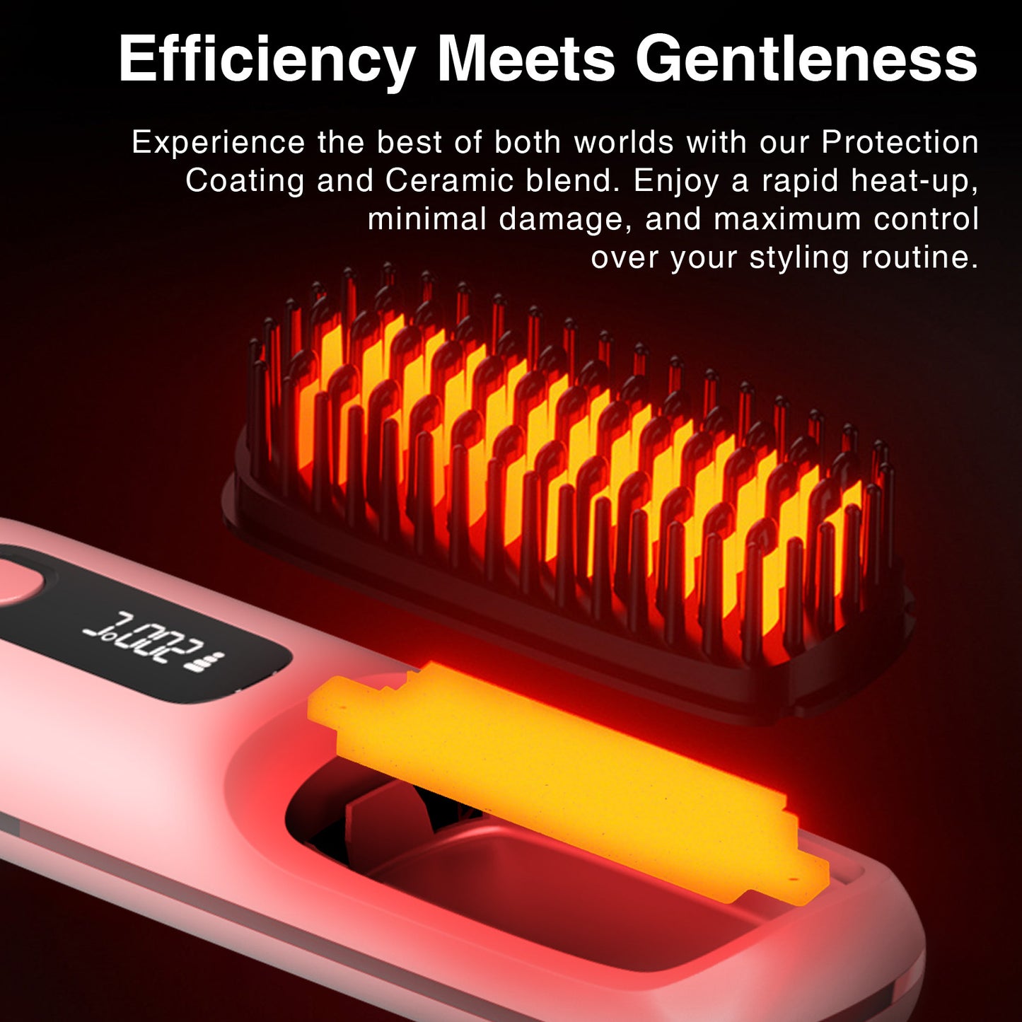 S7 Portable Cordless Hair Straightening Brush