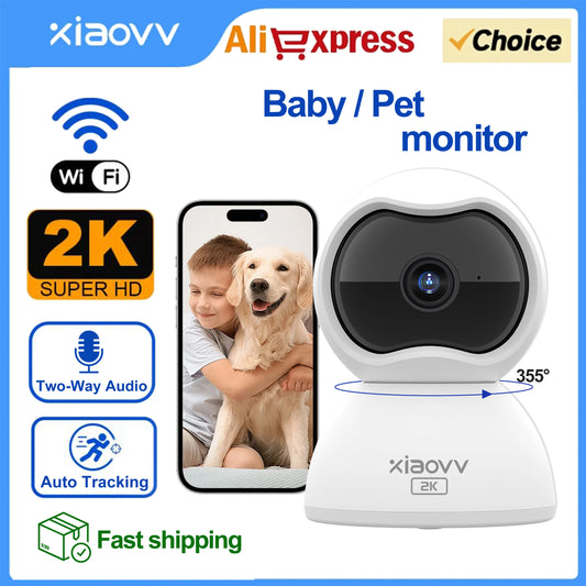 XIAOVV 2K Indoor WiFi Security Camera
