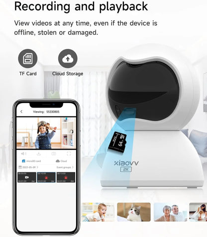 XIAOVV 2K Indoor WiFi Security Camera