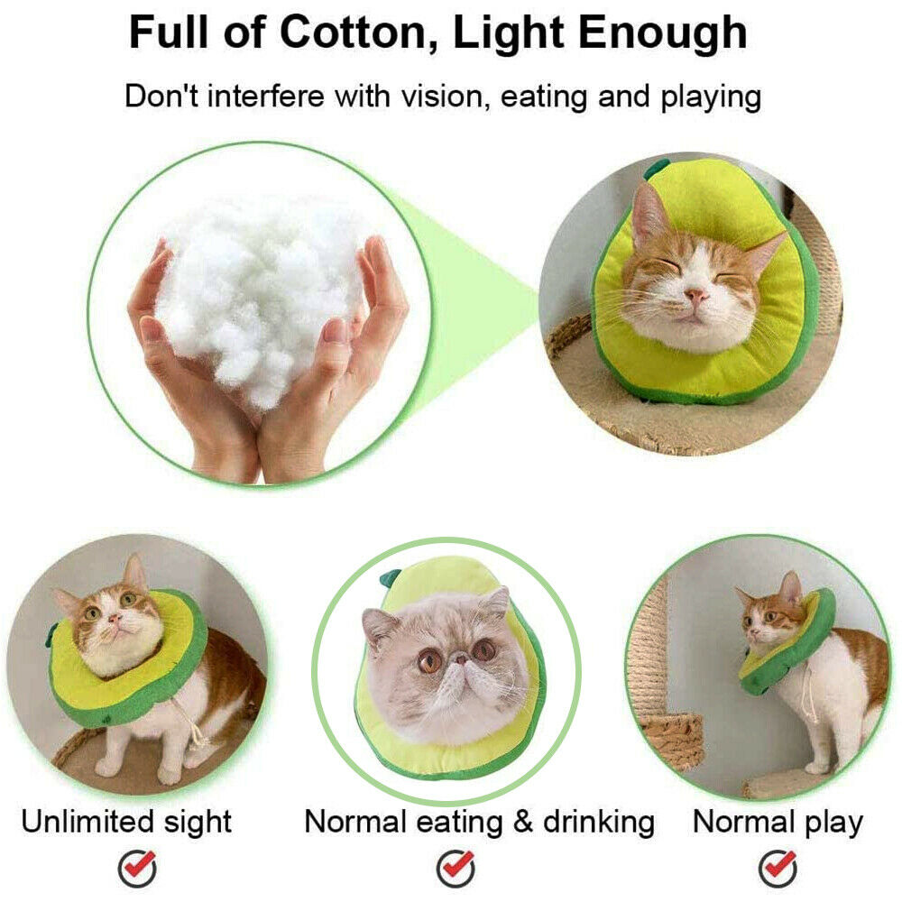 Adjustable Soft Lemon Pet Recovery Collar