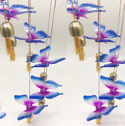 Color Changing Solar Power Hummingbird Wind Chime outdoor Light