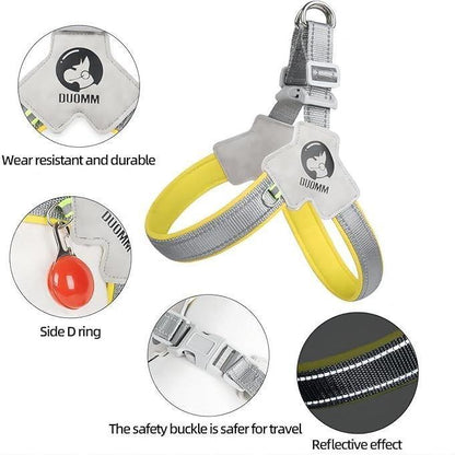 Adjustable Reflective Pet Harness & Leash