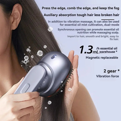 Electric Scalp Massage Brush with Hair Oil
