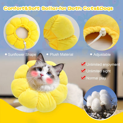 Sunflower Recovery Collar for Cats & Dogs
