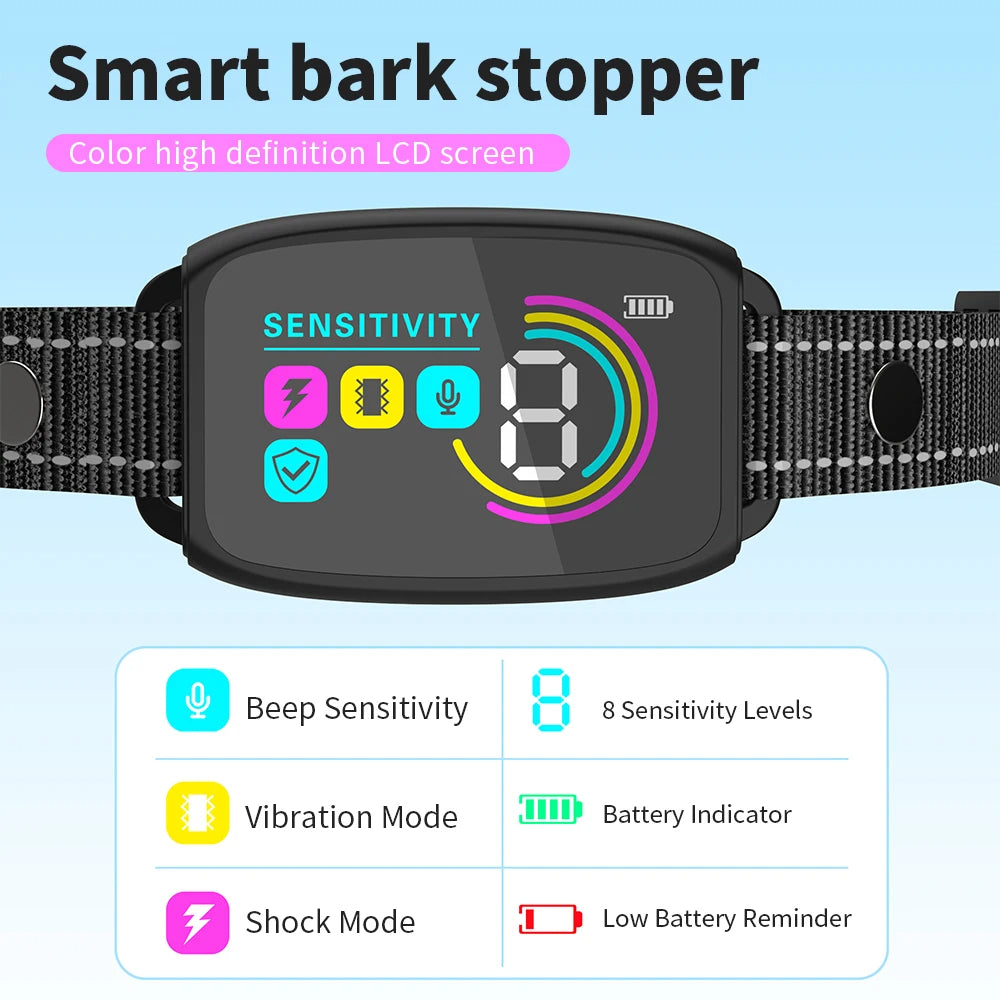Smart Automatic Anti Barking Dog Rechargeable Collar