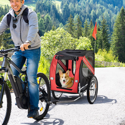 Dog Bike Trailer With Easy Folding Cart Frame