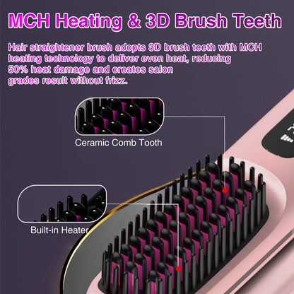 S7 Portable Cordless Hair Straightening Brush
