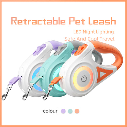 Retractable  Dog Leash With Night Light