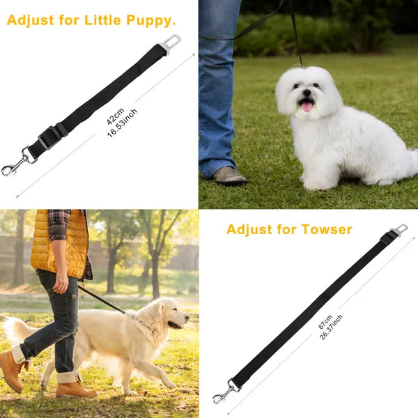 2-Pack Adjustable Pet Seat Belt Leash